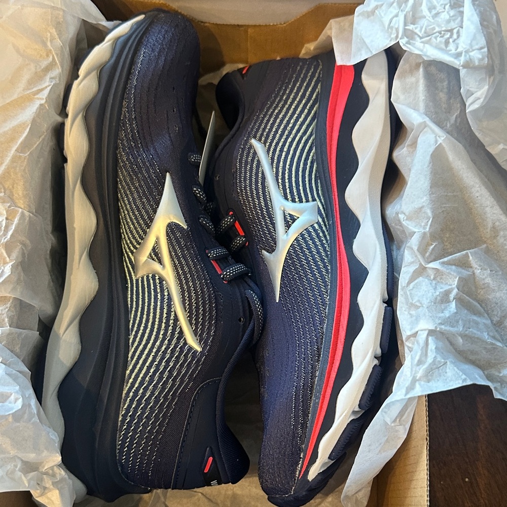 Mizuno Wave Sky 5 Blue and Pink Running Shoes